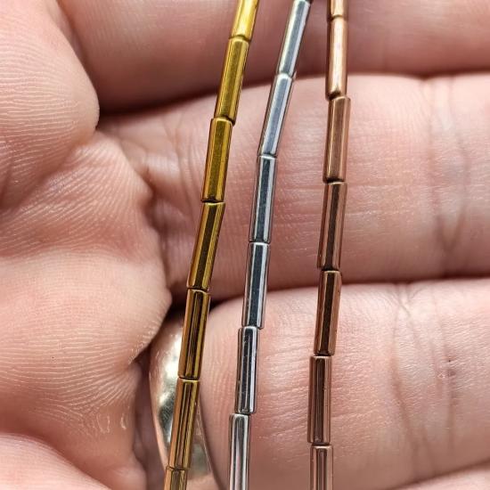 8 mm Silindir  Hematit Doğal Taş