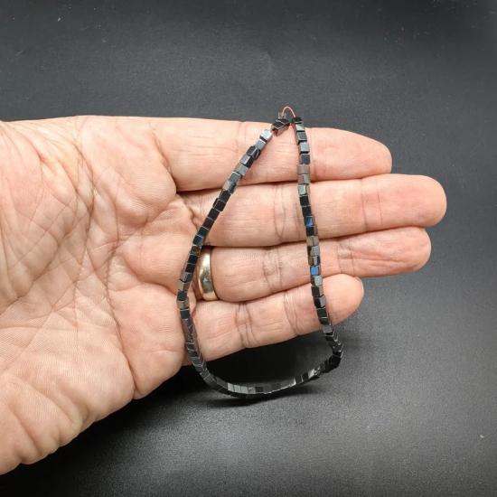 3 mm  Kare Küp  Hematit Doğal Taş