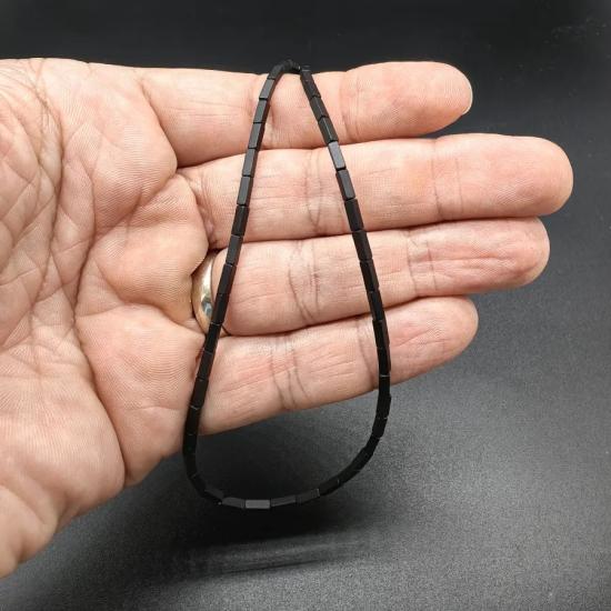 6 mm Mat Siyah Dikdörtgen  Hematit Doğal Taş