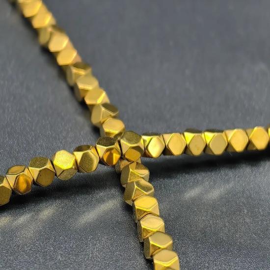 4 mm Altıgen Köşeli Hematit Doğal Taş