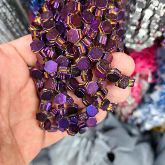 8 mm Petek  Hematit Doğal Taş