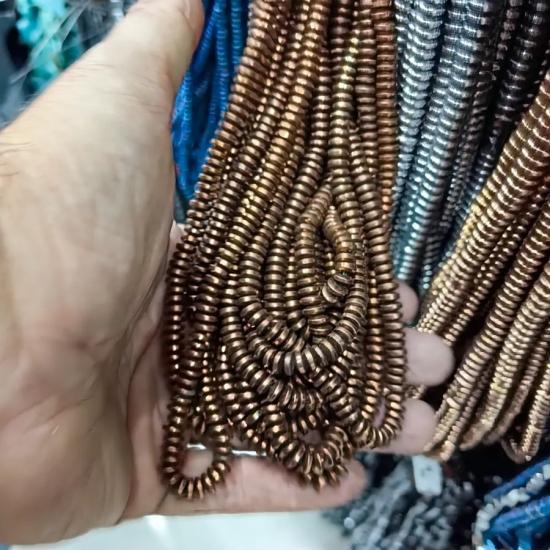 8 mm Rondela  Hematit Doğal Taş