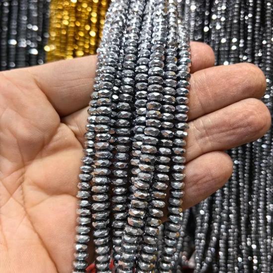 6 mm Fasetli Rondela  Hematit Doğal Taş
