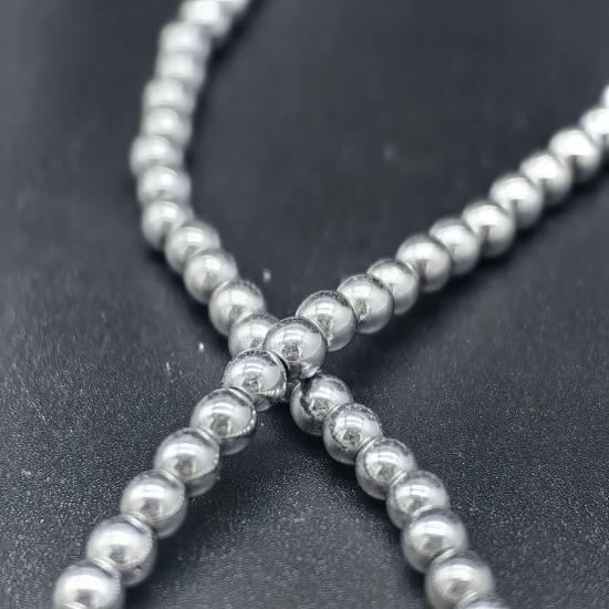 6 mm Gümüş Küre Hematit Doğal Taş