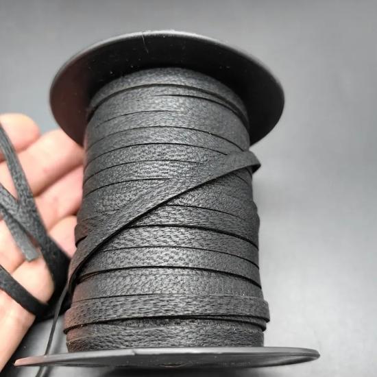 5mm Siyah Biye Hakiki Deri