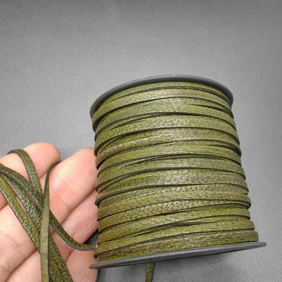 3mm Yeşil Biye Hakiki Deri