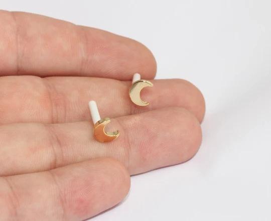 24 Ayar Altın Kaplama   ay küpe