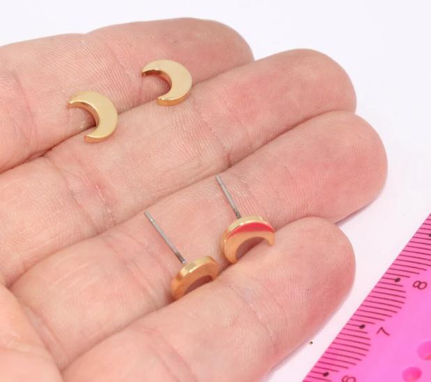 24 Ayar Altın Kaplama   ay küpe