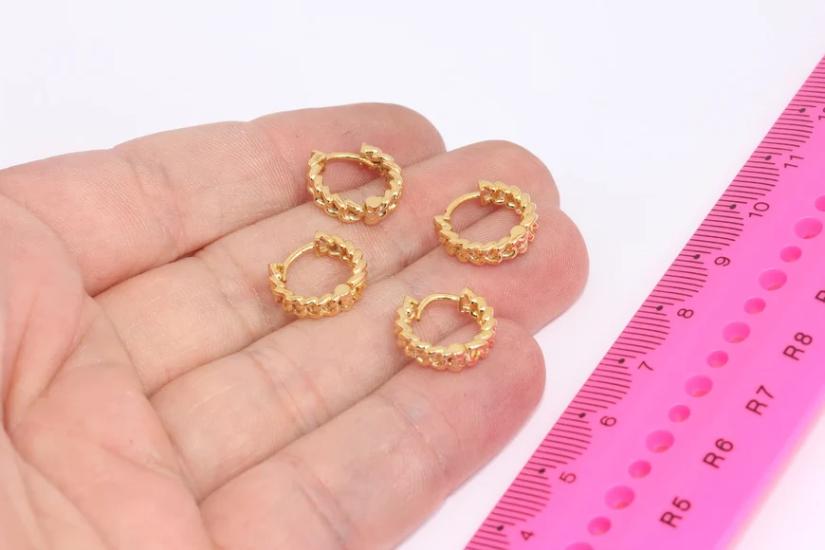 24 Ayar Altın Kaplama zincir küpe