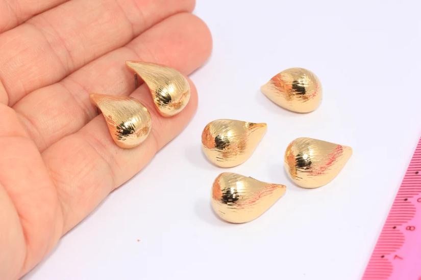 24 Ayar Altın Kaplama Damla Küpe