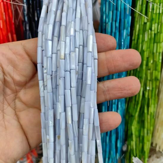 3 x 14 mm Silindir Kesim Sedef Boncuk