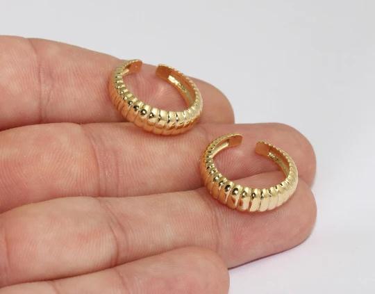 24 Ayar Altın Kaplama  Deniz Kabuğu  Yüzük