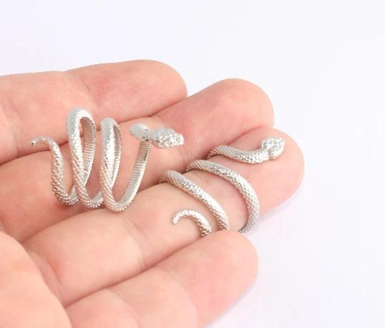 Rodyum Kaplama Gümüş Sarmal Yılan  Yüzük