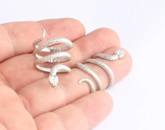 Rodyum Kaplama Gümüş Sarmal Yılan  Yüzük