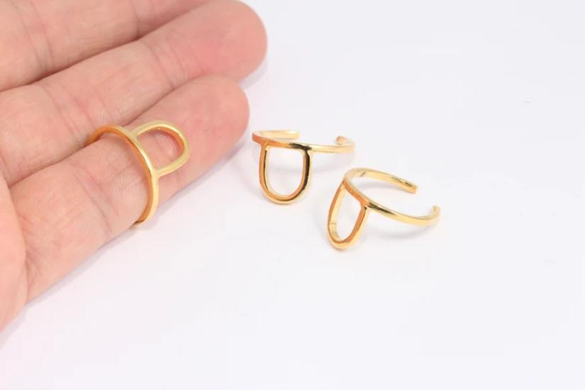 24 Ayar Altın Kaplama  Parmak Ucu Tırnak  Yüzük