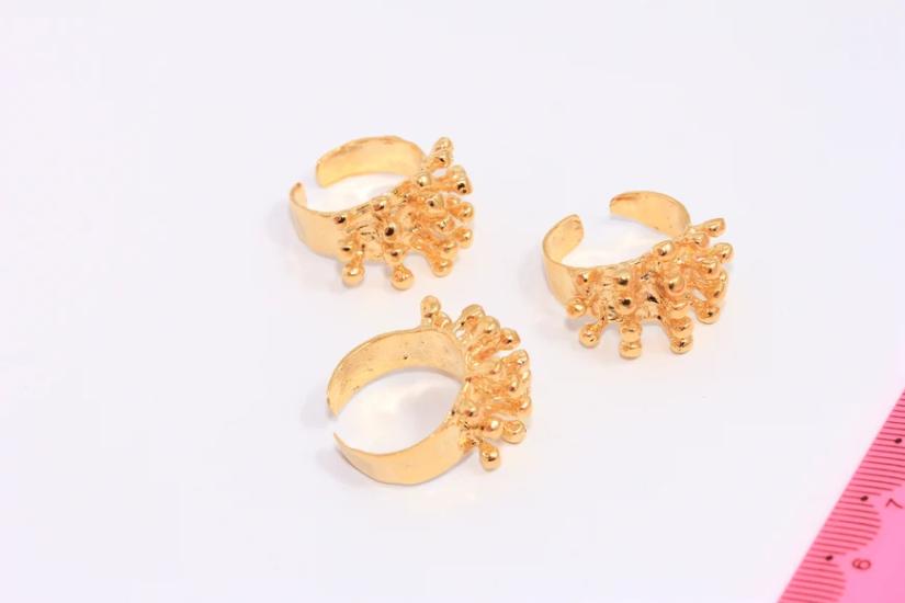 24 Ayar Altın Kaplama  Toplu  Yüzük