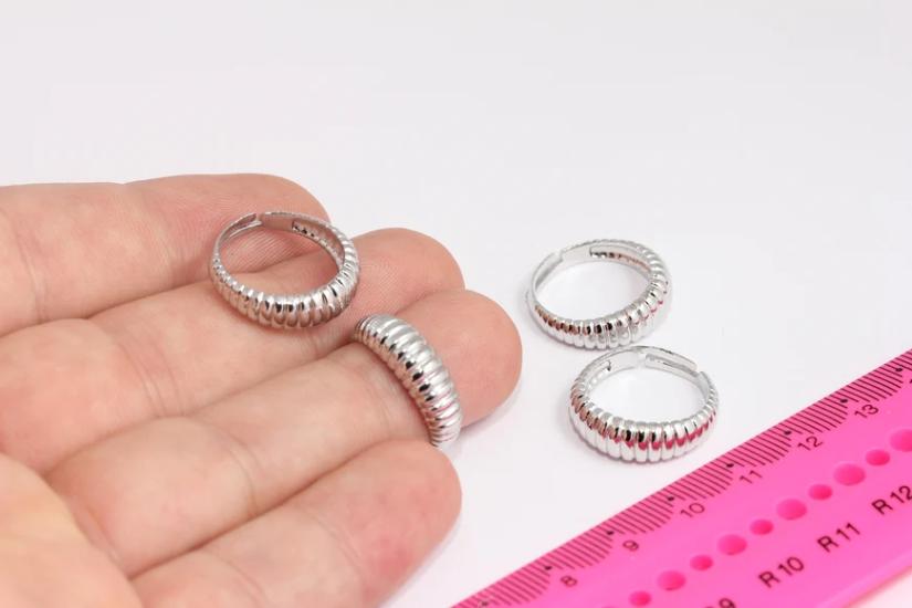 Rodyum Kaplama Gümüş  Deniz Kabuğu İnce  Yüzük