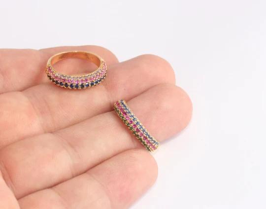 24 Ayar Altın Kaplama Zirkon Taşlı Yüzük