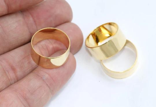 24 Ayar Altın Kaplama Geniş Yüzük