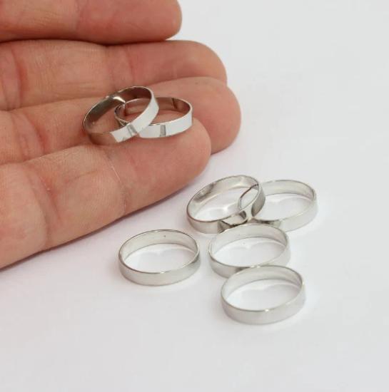 Gümüş Kaplama Düz Yüzük