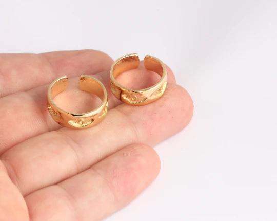 24 Ayar Altın Kaplama Nazar Dokulu  Yüzük