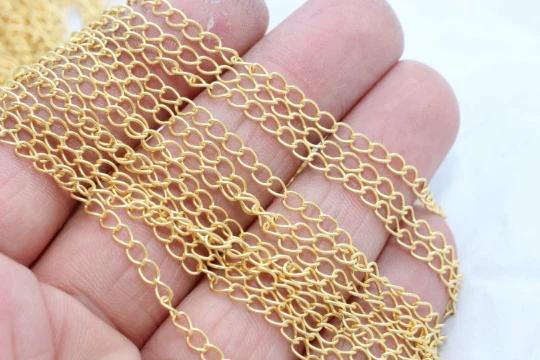 24 Ayar Altın Kaplama 5mm Halkalı Uzatma Zinciri