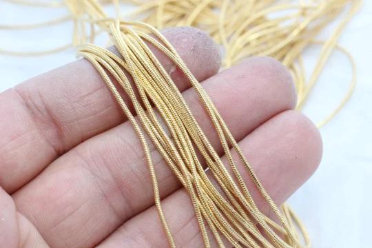 24 Ayar Altın Kaplama 1,2mm Yılan Zincir