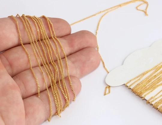24 Ayar Altın Kaplama 1,2mm Lehimli İnce Zincir