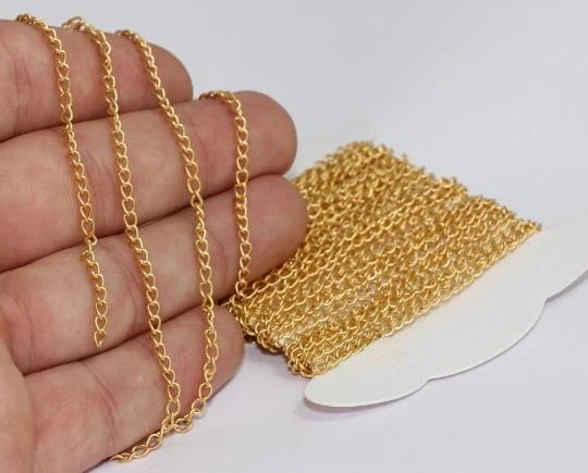 24 Ayar MAT Altın Kaplama 2,5mm Uzatma Zinciri