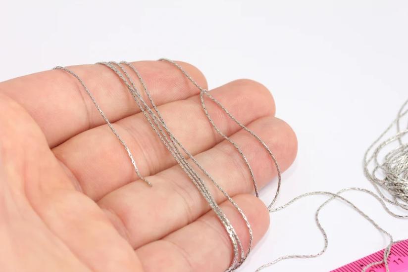 Rodyum Gümüş Kaplama 0,70mm Yılan Sırtı Zincir