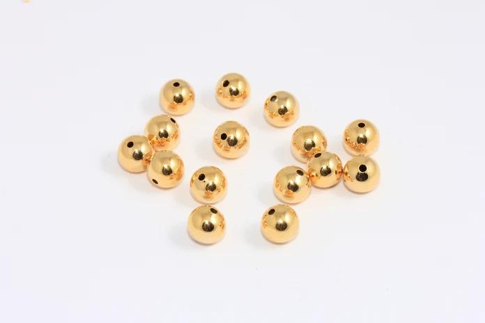 24 Ayar Altın Kaplama 8mm Ara Top Boncuk 