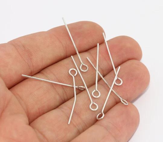Gümüş Kaplama 3 cm Halkalı Takı Çivisi